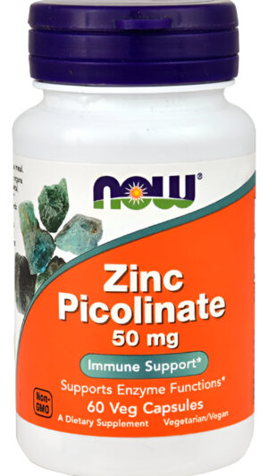 Picolinato De Zinc De Now Foods 50mg 60 Cáps Sistema Inmune
