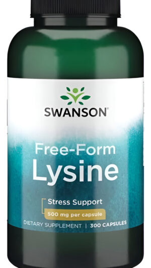 L Lysine De 300 Caps 500 Mg  Aminoácidos  Swanson