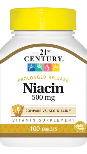 Niacin 500 Mg Prolonged Release Tablets 100 21st Century