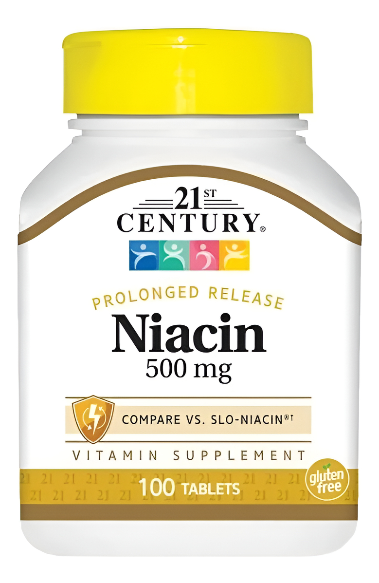 Niacin 500 Mg Prolonged Release Tablets 100 21st Century