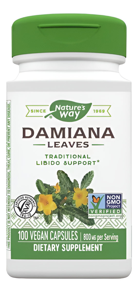 Damiana 400 Mg 100 Veg Caps De Natures Way