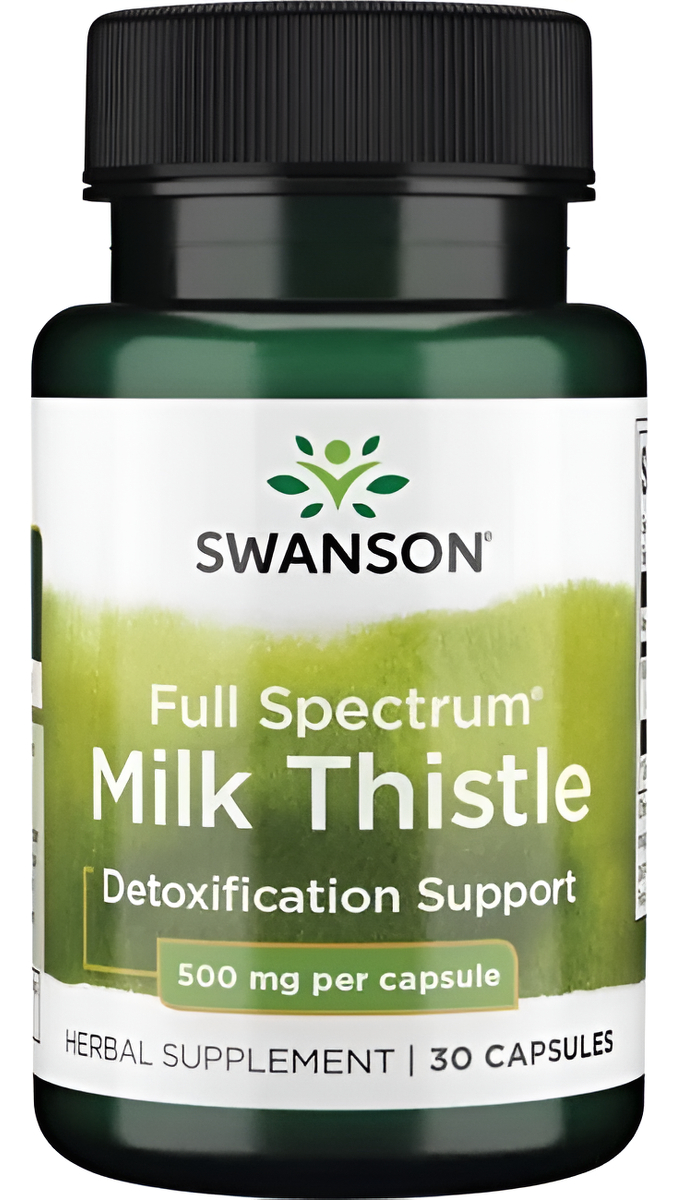 Full Spectrum Milk Thistle 30 Caps500 Mg Swanson