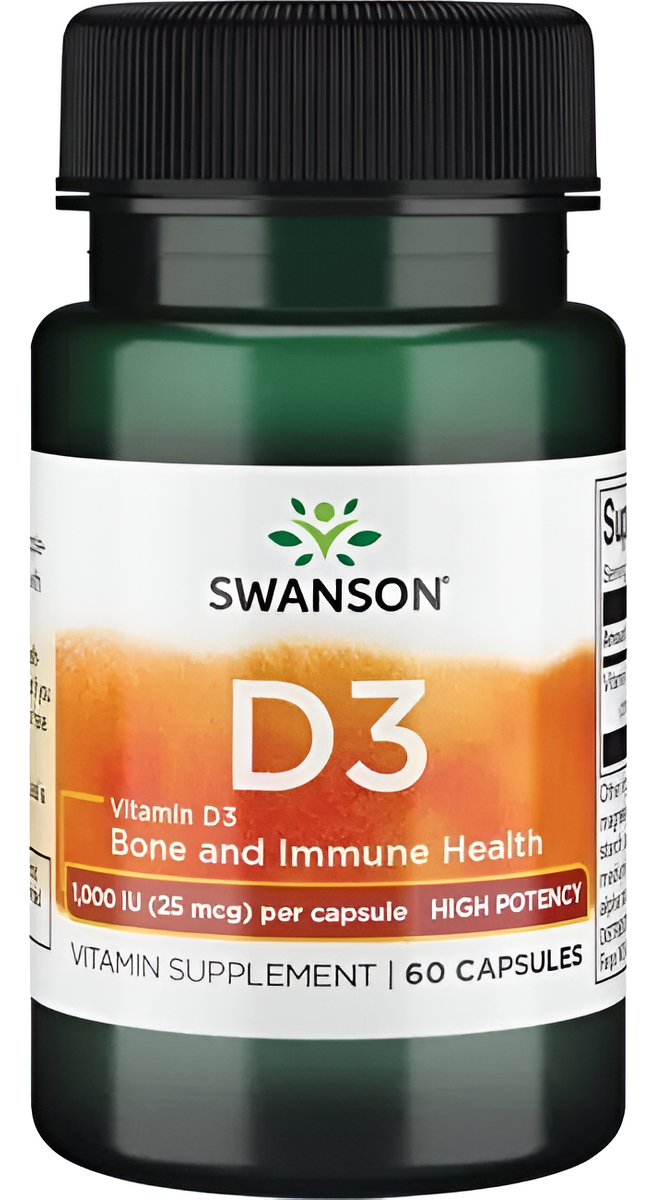Vitamina D3 Alta Potencia 1000 Iu 25 Mcg 60 Capsulas