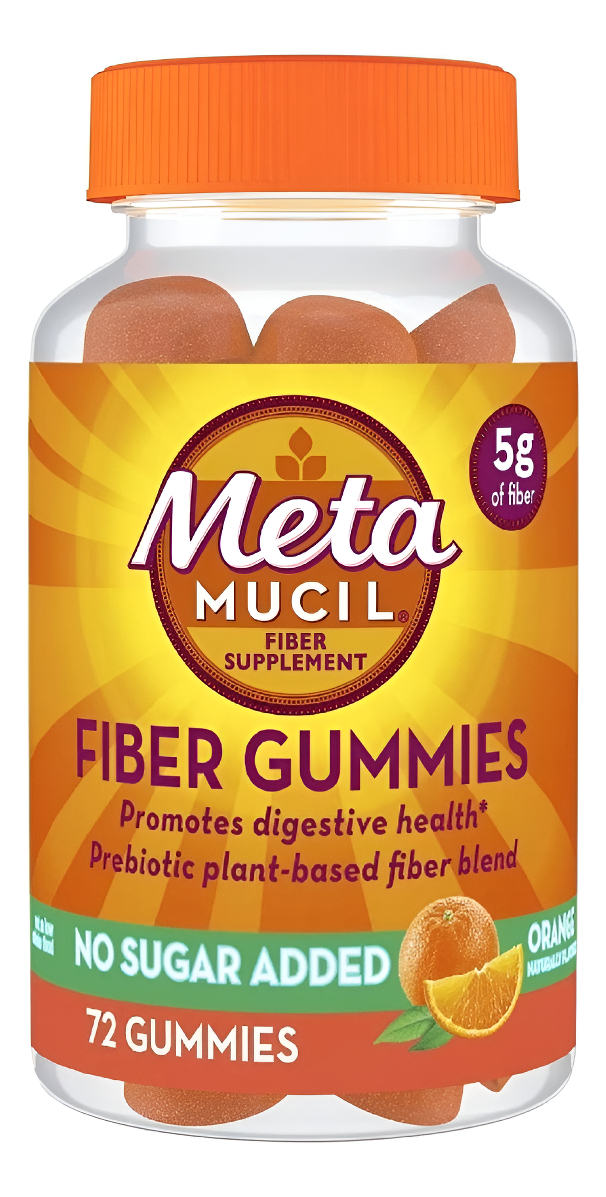 Metamucil Suplemento De Fibra 72 Gomas Sin Azúcar 5g