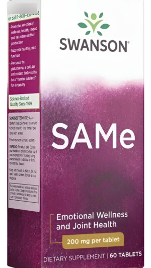 Sam-e 200mg  60tablets Ultra Promueve El Bienestar Emocional