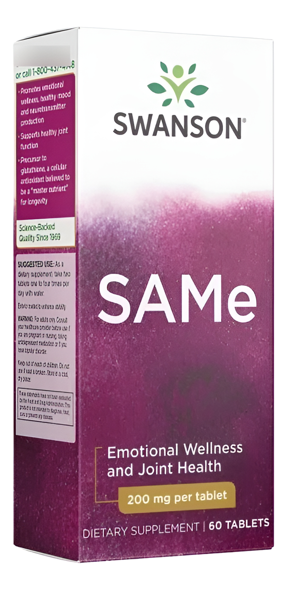 Sam-e 200mg 60tablets Ultra Promueve El Bienestar Emocional