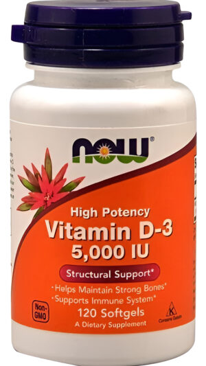 Vitamina D3 - 5000 Ui - 120 Cápsulas Blandas