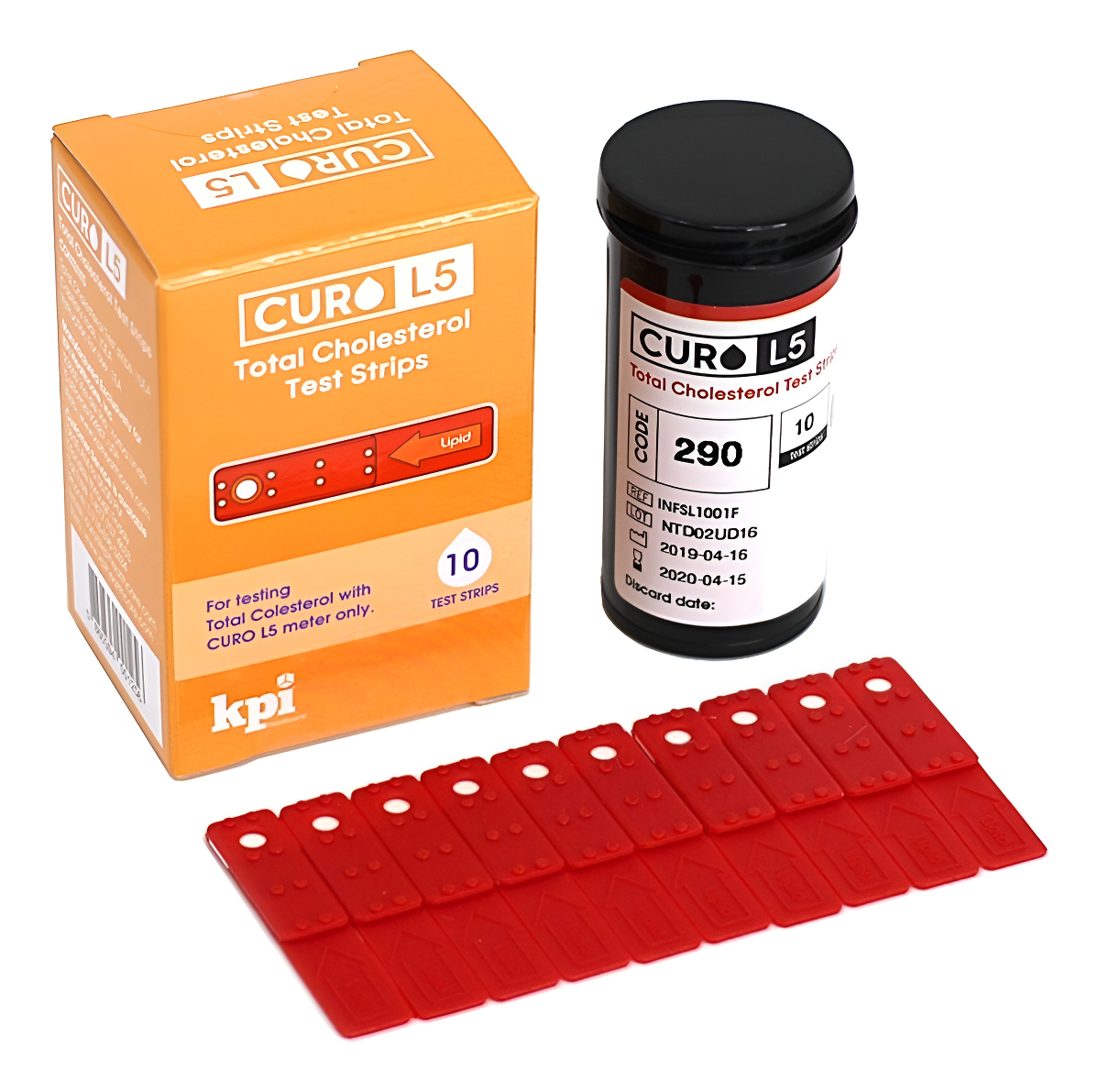 Tiras Reactivas De Colesterol - 10 Tiras - Curo L5