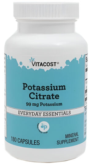 Citrato De Potasio De vitacost - 99 Mg 180 Cáps De Vitacost