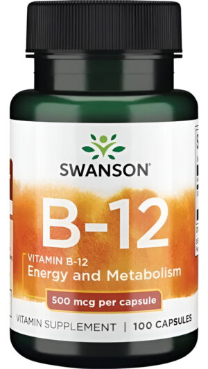 Vitamina B12 Como Cianocobalamina 100 Capsulas 500 Mcg