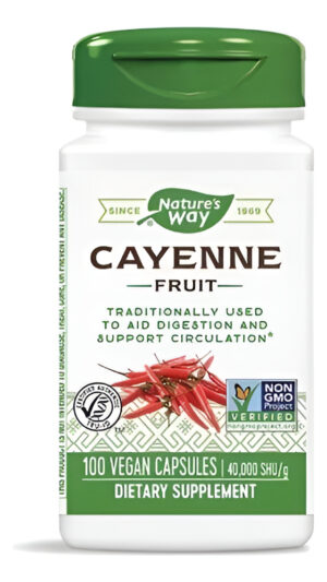 Cayenne Pepper 40000 Hu Potencia 100 Caps Natures Way