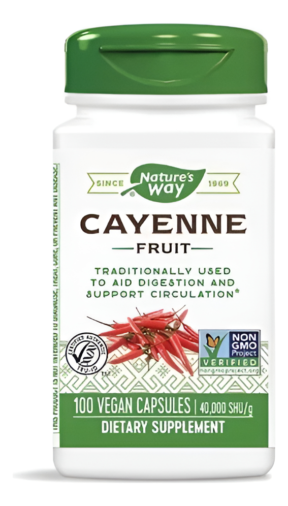 Cayenne Pepper 40000 Hu Potencia 100 Caps Natures Way