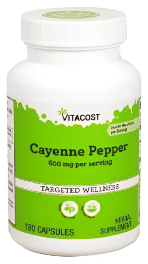 Cayenne Pepper 180 Caps 600 Mg De Vitacost