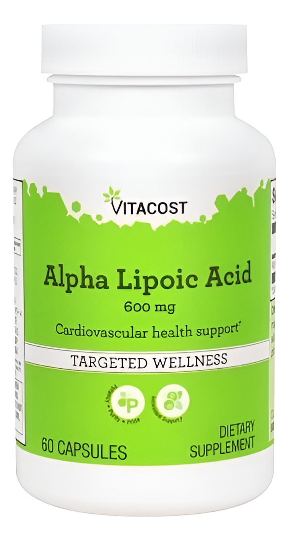 Ácido Alfa Lipoico 600 Mg 60 Cápsulas Salud Cardiovascular