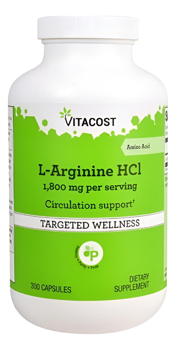 L-arginine Hcl - 1800 Mg - 300 Cápsulas