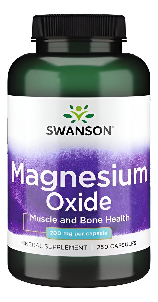Magnesio Swanson 200mg Cap 250 Alivio Stress De Sw