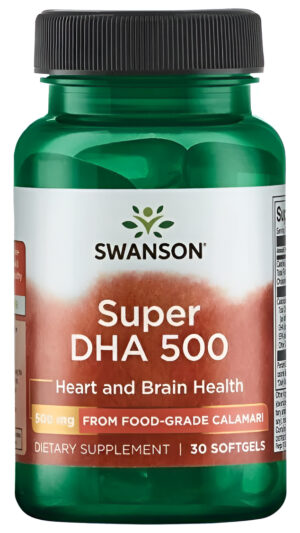 Super Dha 500swanson 30 Cápsulas Corazón Y Cerebro