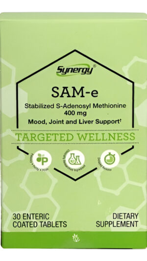 Sam-e 400 Mg 30 Tabletas Synergy  Bienestar Emocional