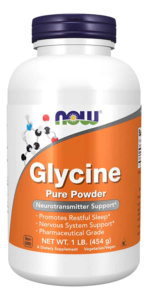 Now Suplementos, Polvo Puro De Glicina, Promueve El Sueño Reparador*, Soporte De Neurotransmisores*, 1 Libra