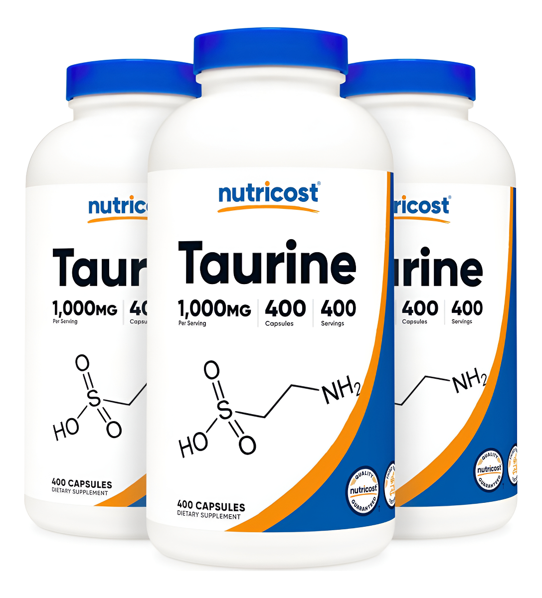 Nutricost Taurina 1000 Mg; 400 Cápsulas (3 Botellas)