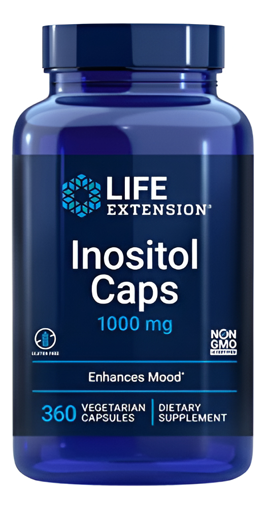Life Extension Inositol Caps 1000 Mg Sin Gluten, Sin Omg, Vegetariano - 360 Cápsulas