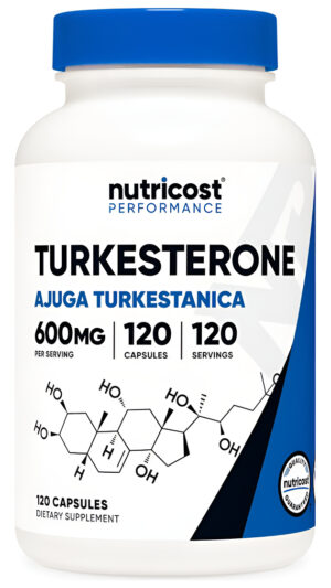 Nutricost Suplemento Dietético De Turkesterone 600 Mg, 120 Cápsulas - Vegetariano, Sin Omg Y Sin Gluten