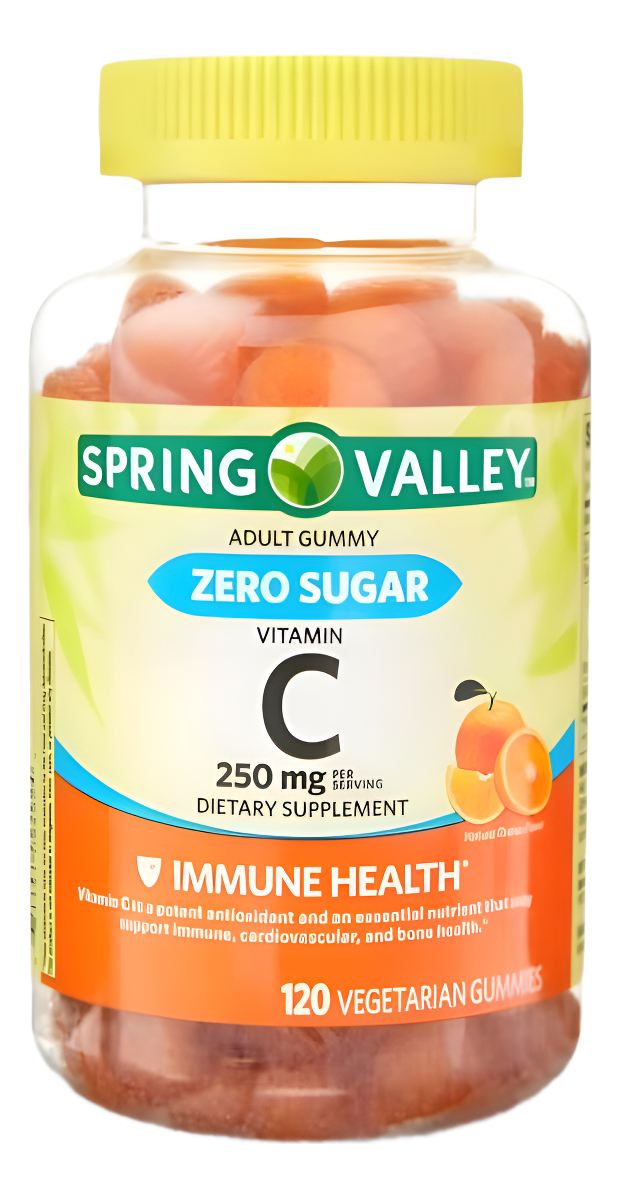 Spring Valley Suplemento De Gomitas De Vitamina C Cero Azúcar 120 Unidades
