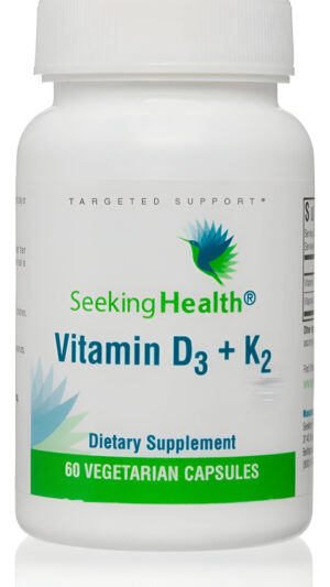 Seeking Health Vitamina D3 + K2 | 5000 Ui De D3 (como Colecalciferol) | 60 Cápsulas Vegetarianas