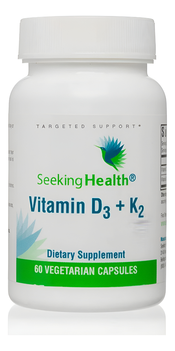 Seeking Health Vitamina D3 + K2 | 5000 Ui De D3 (como Colecalciferol) | 60 Cápsulas Vegetarianas