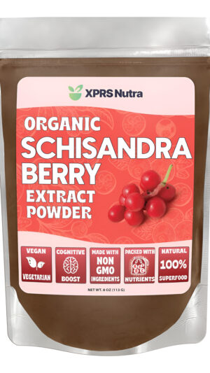 Xprs Nutra Extracto Orgánico De Bayas De Schisandra - Polvo De Schisandra Orgánico De Primera Calidad Usda Para Cognici