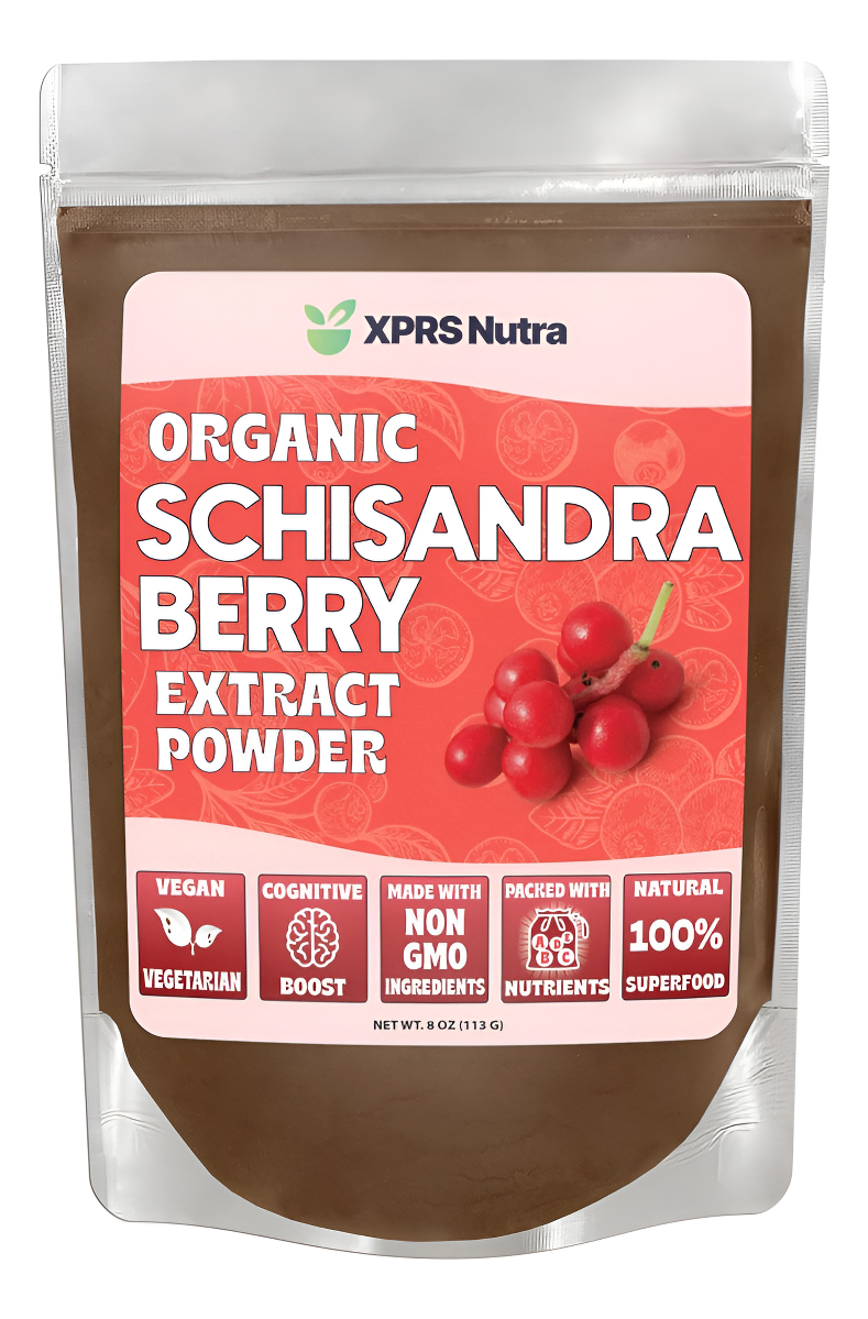 Xprs Nutra Extracto Orgánico De Bayas De Schisandra - Polvo De Schisandra Orgánico De Primera Calidad Usda Para Cognici