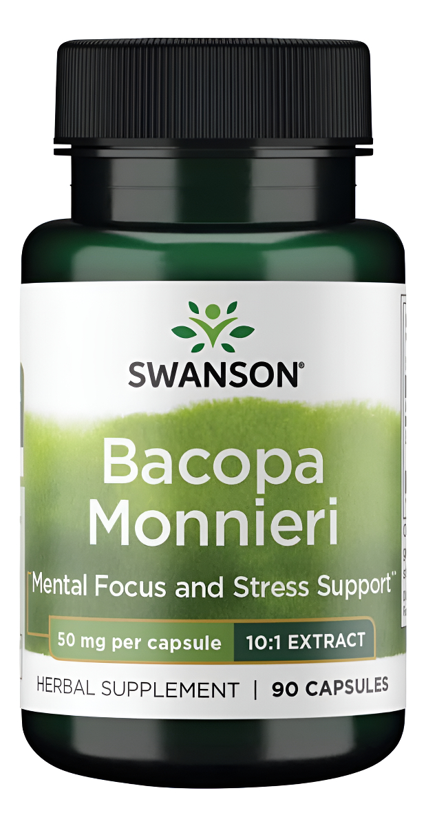 Swanson Bacopa Monniera 10:1 Extracto 50 Miligramos 90 Cápsulas
