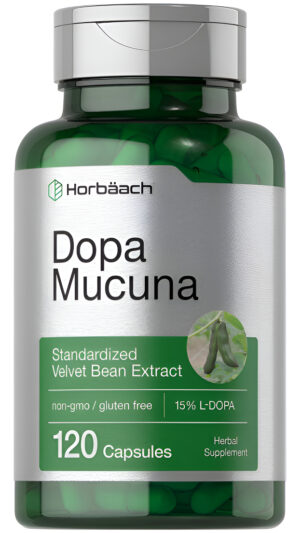 Horbäach Dopa Mucuna | Extracto De Frijol Terciopelo | 15% L-dopa | Suplemento Herbario Sin Omg Y Sin Gluten