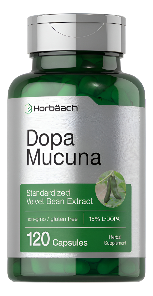 Horbäach Dopa Mucuna | Extracto De Frijol Terciopelo | 15% L-dopa | Suplemento Herbario Sin Omg Y Sin Gluten