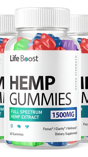 Life Boost 60 Gomitas De Cáñamo Life Boost Fórmula De Rendimiento Avanzado, Paquete De 3