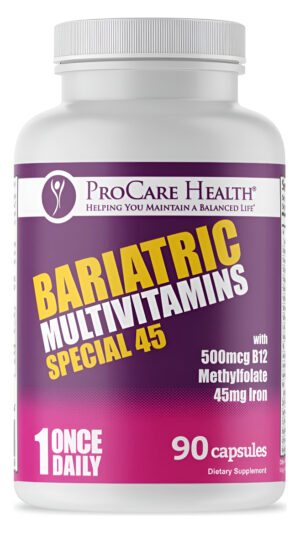 Procare Health Multivitamínico Bariátrico Con Hierro (90 Cápsulas)  Hierro De 45 Mg Con B12 Reducida