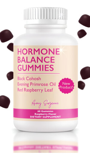 Amy Suzanne 60 Gomitas De Equilibrio Hormonal Para Mujeres, Para El Estado De Ánimo, La Energía