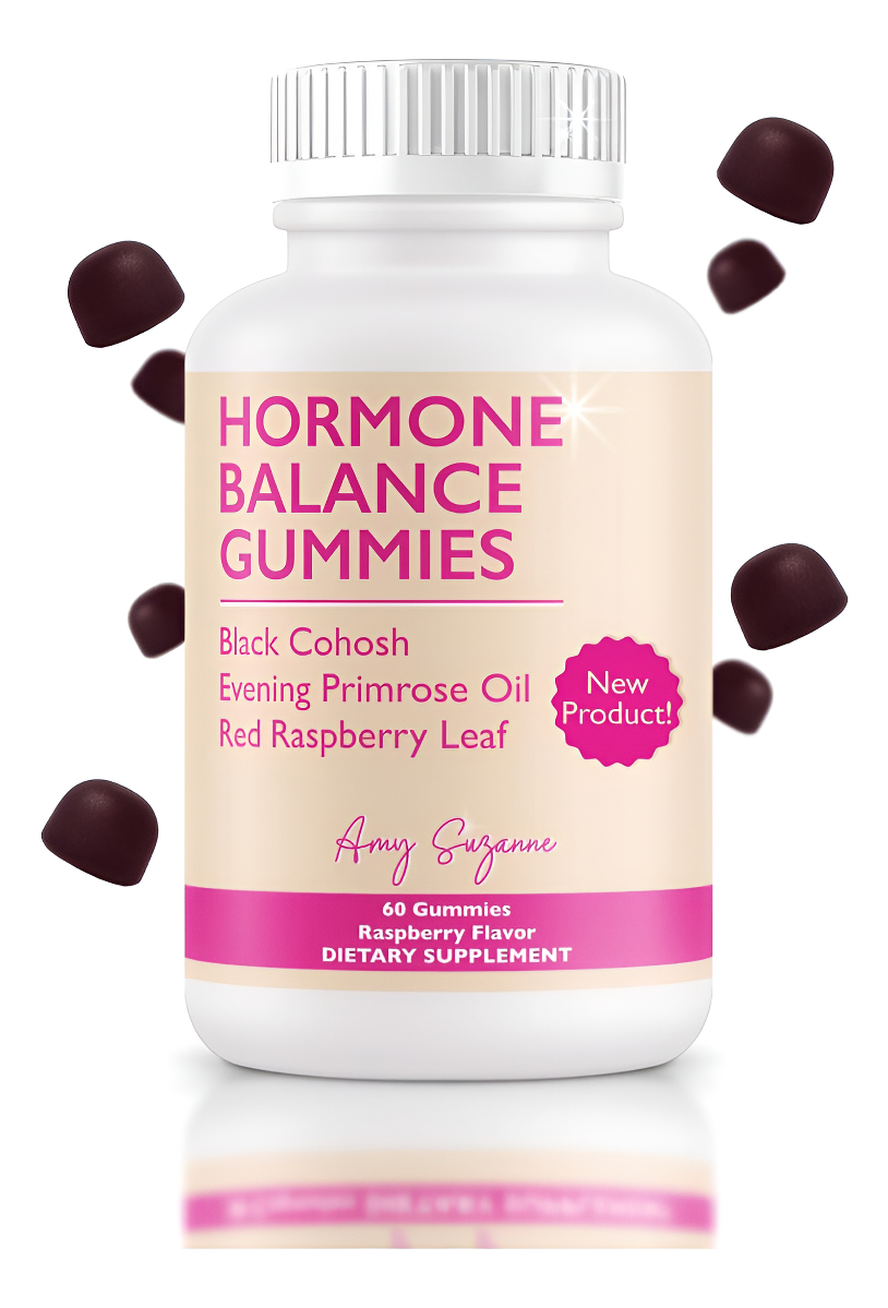 Amy Suzanne 60 Gomitas De Equilibrio Hormonal Para Mujeres, Para El Estado De Ánimo, La Energía