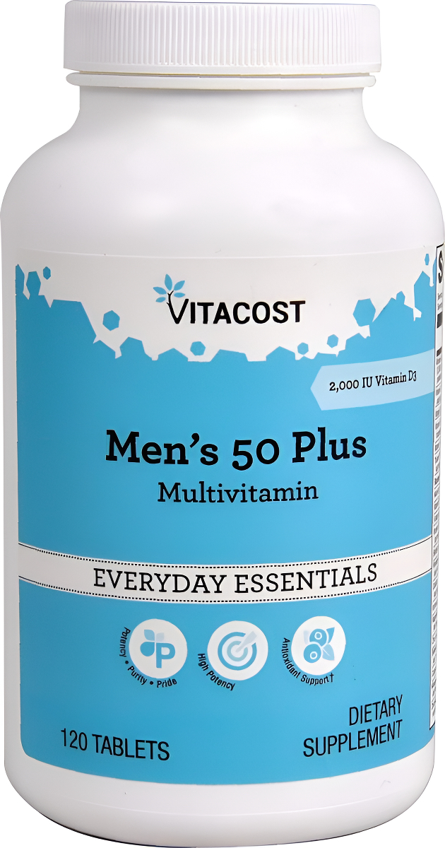 Vitacost 50 Plus Multi Vitamina Para Hombre - 120 Tabletas