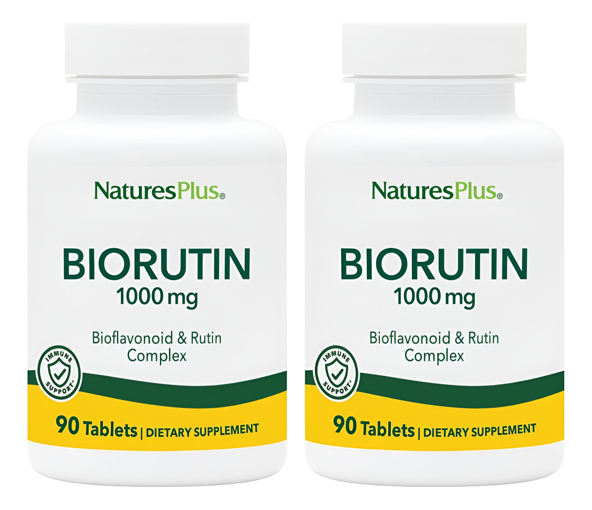 Natures Plus Biorutin 1000 Mg - 90 Comprimidos, Paquete De 2 - Bioflavonoide Y Complejo De Rutina - Apoya La Función Va