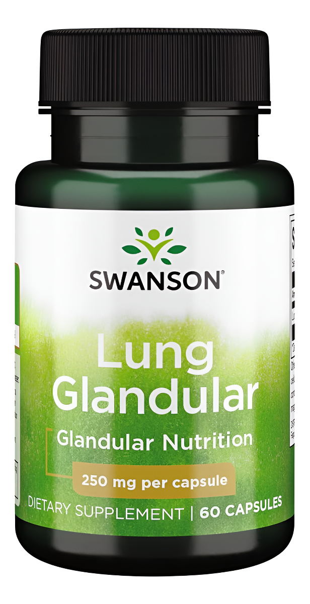 Swanson Pulmón Glandular Crudo 250 Miligramos 60 Cápsulas