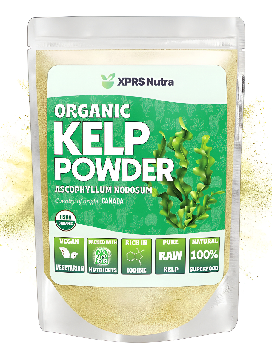 Xprs Nutra Polvo De Algas Orgánicas (ascophyllum Nodosum) Polvo De Algas Marinas Rico En Yodo, Vitaminas Y Minerales Inmunológicos Suplemento De