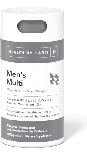 Health By Habit - Suplemento Múltiple Para Hombre (60 Cápsulas), 23 Vitaminas Y Minerales Esenciales, Apoya La Salud Y El Bienestar General, Sin Omg,