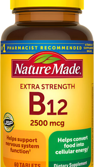 Nature Made Comprimidos De Vitamina B12 Extra Fuerte De 2500 Mcg, 60 Unidades