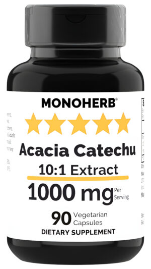Monoherb Extracto De Acacia Catechu 1000 Mg - 90 Cápsulas Vegetarianas