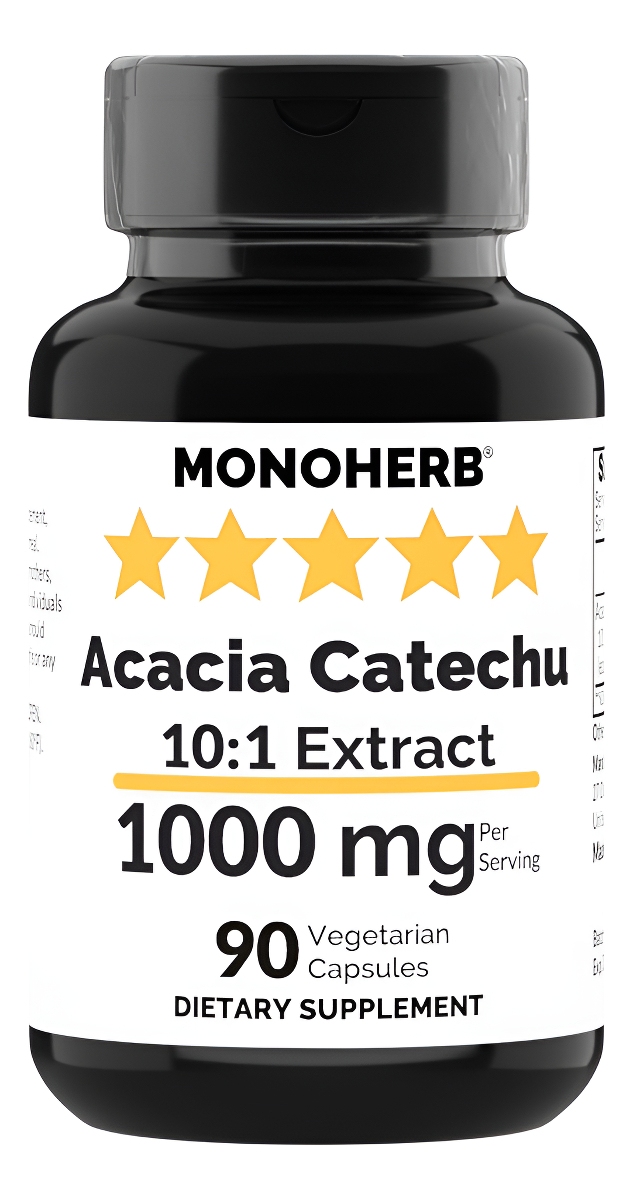 Monoherb Extracto De Acacia Catechu 1000 Mg - 90 Cápsulas Vegetarianas