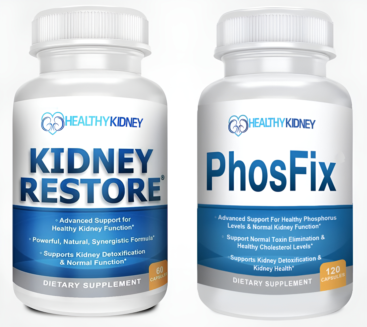 Healthy Kidney Paquete De Kidney Restore (60 Cápsulas) Y Phosfix (60 Cápsulas), Apoyo Total A La Salud Renal