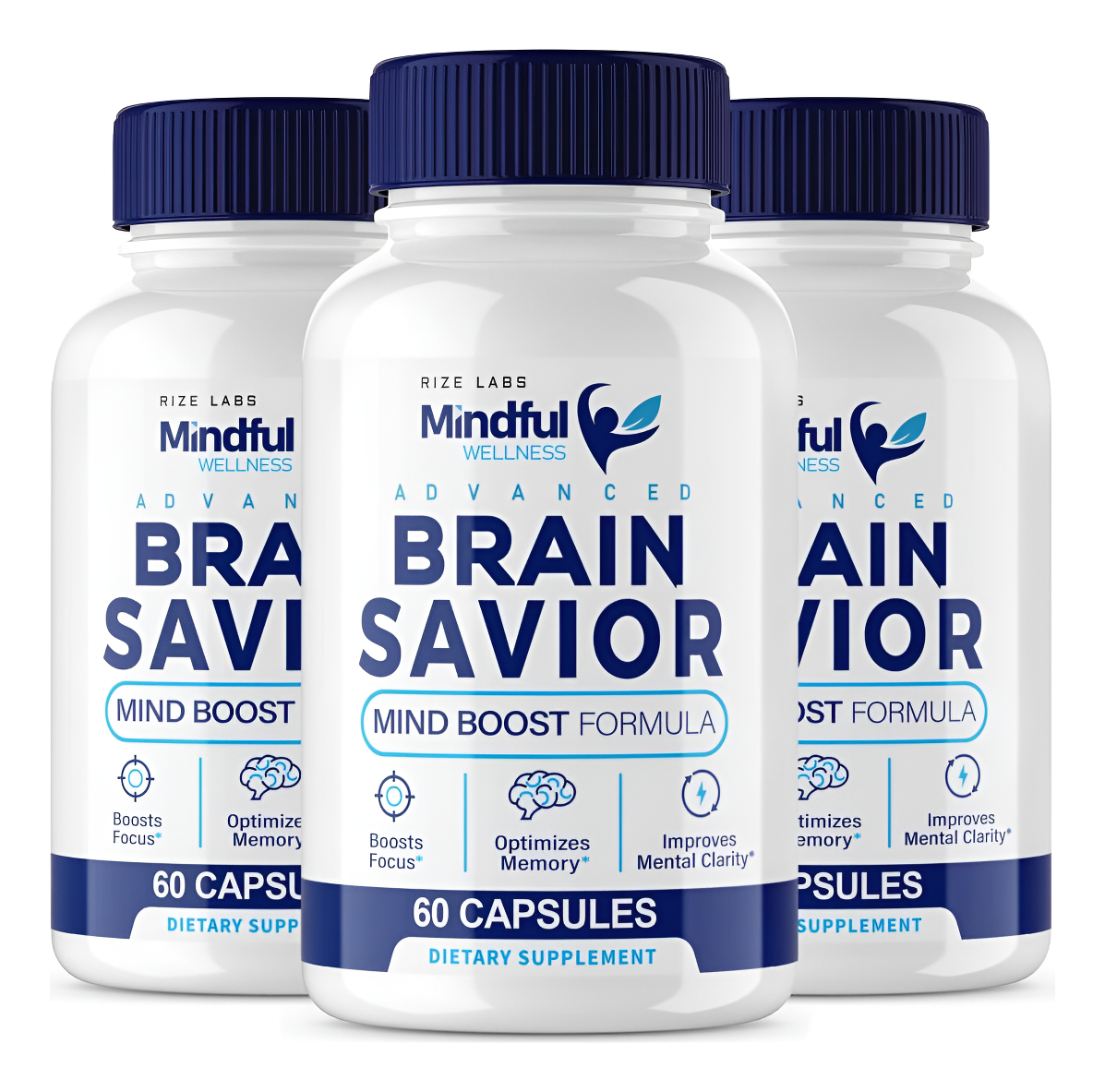 Mindful Wellness Advanced Brain Savior, 180 Cápsulas - Suplemento De Fórmula De Refuerzo Mental