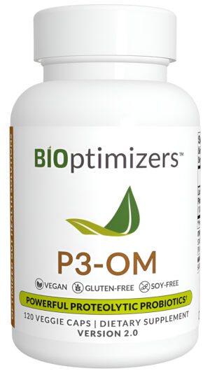Bioptimizers Suplemento Proteolítico De Prebióticos Y Probióticos P3-om - Lactobacillus Plantarum Para La Salud Digesti