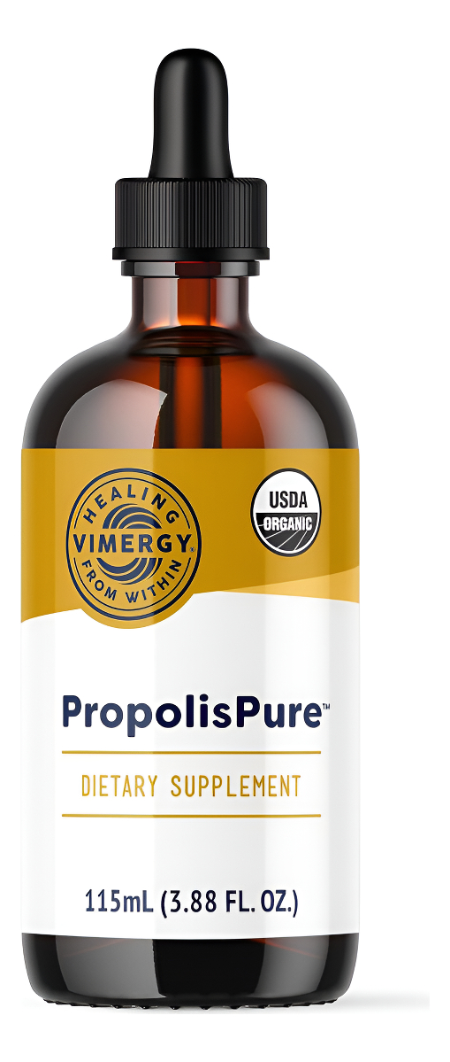 Vimergy Propolispure ® - Extracto Líquido De Propóleo Orgánico Usda - Suplemento De Apoyo Inmunológico - Apoyo Natural